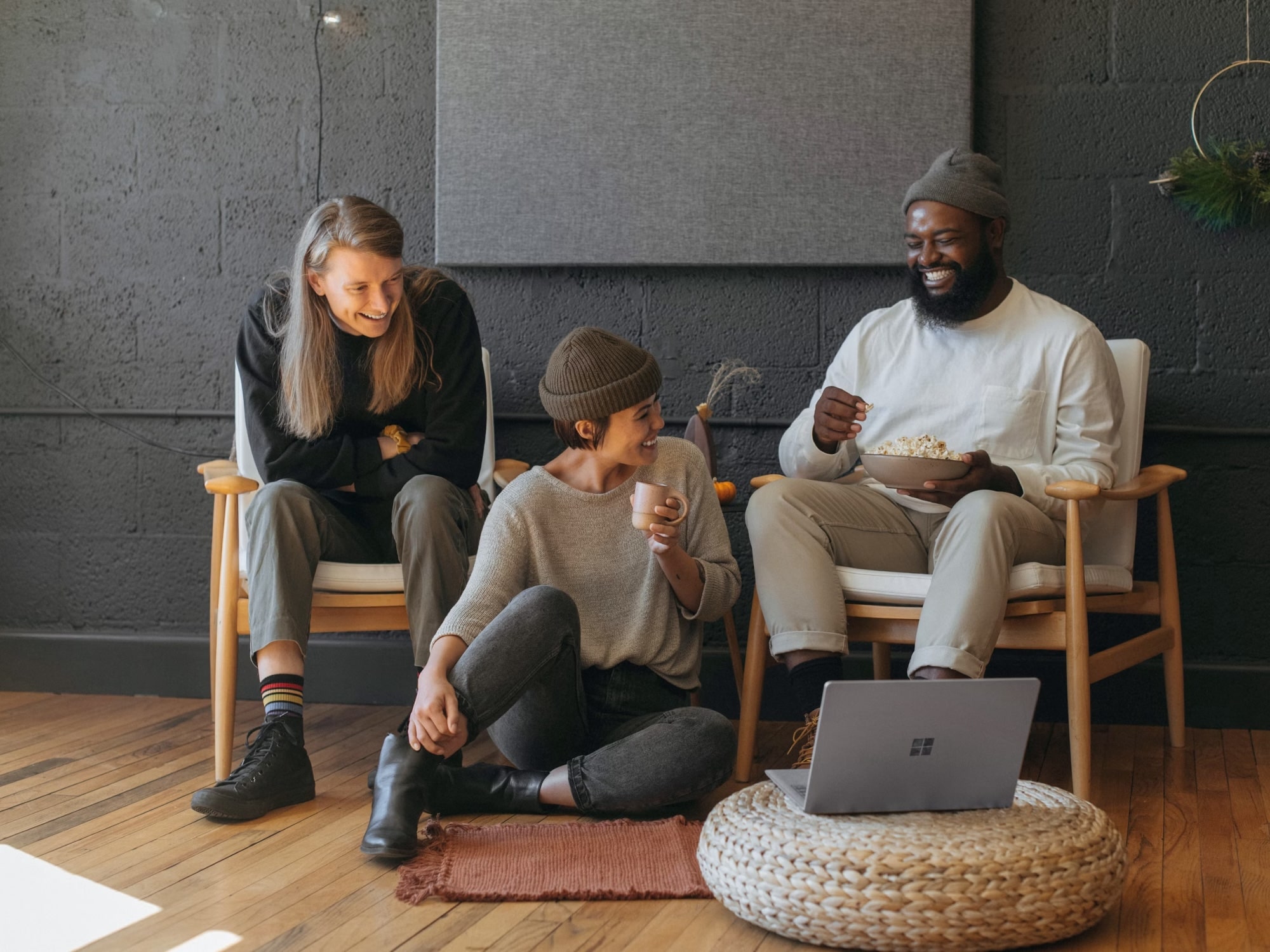 Team collaborating in an office