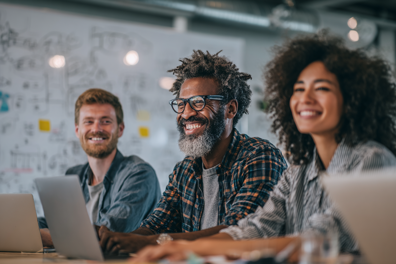 Group of people smiling